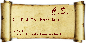 Czifrák Dorottya névjegykártya