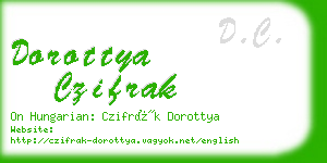 dorottya czifrak business card